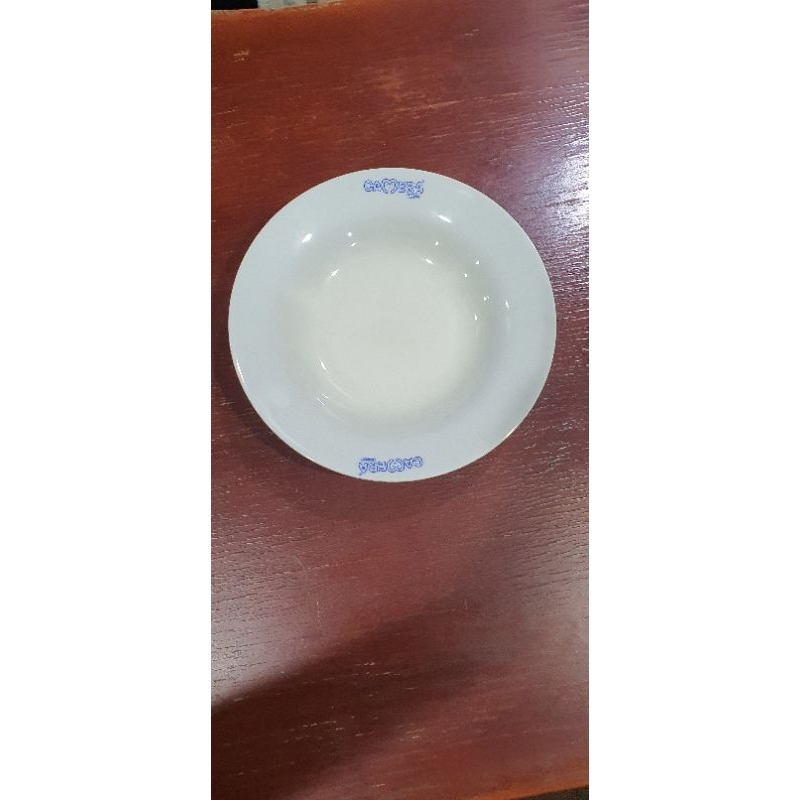 Piring makan kaca porselin / beling kaca bening