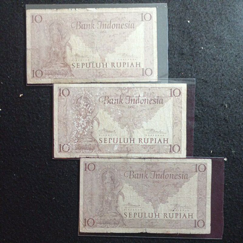 10 rupiah seri budaya tahun 1952 fine asli