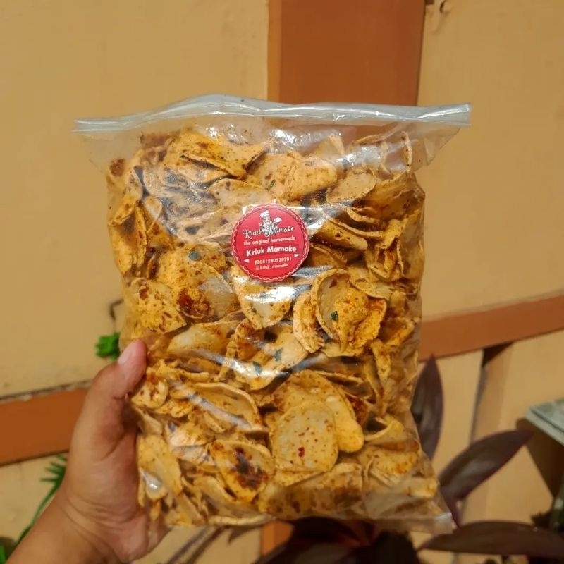 

Kripik Basreng ½kg kriukmamake pedes daun jeruk