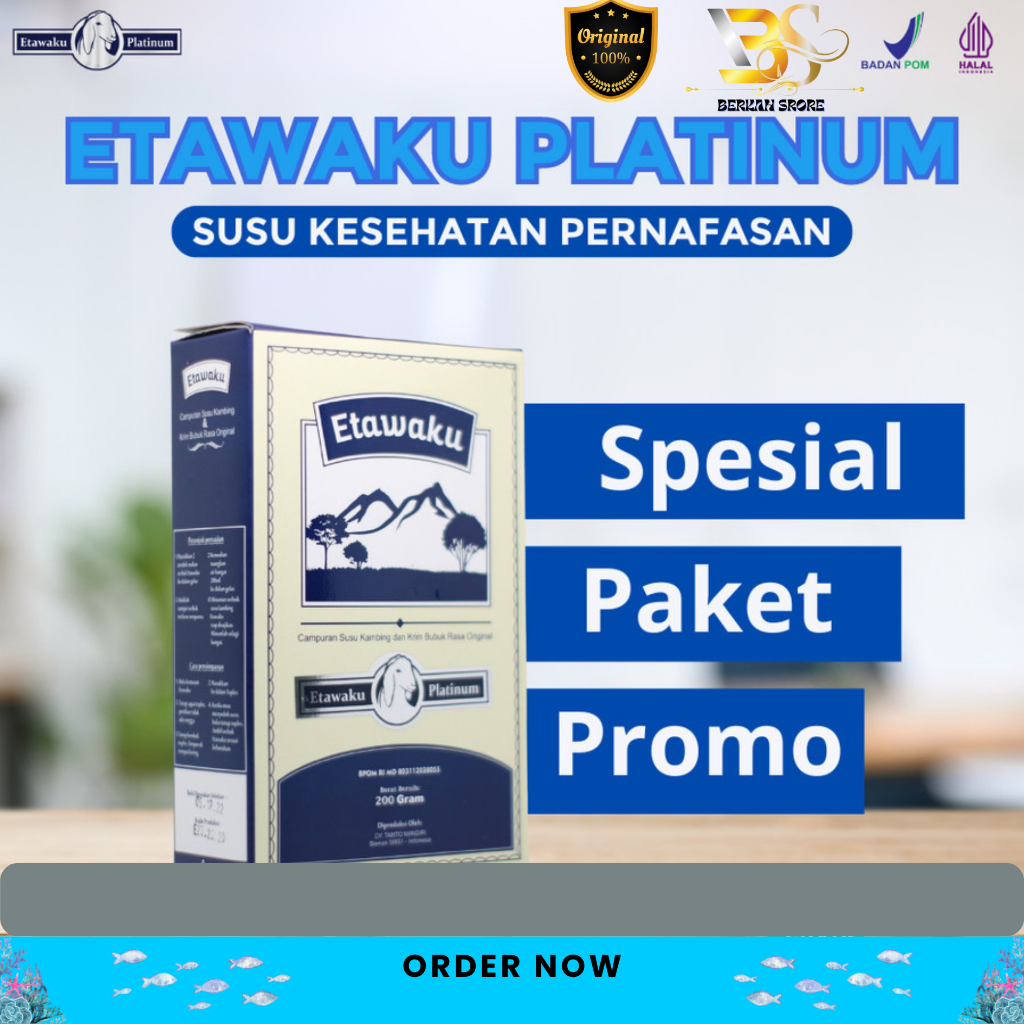 

Etawaku Platinum - Susu Kambing Etawa Murni + Krimer Bubuk yang Berkhasiat Tinggi Memiliki Kandungan Protein dan Vitamin