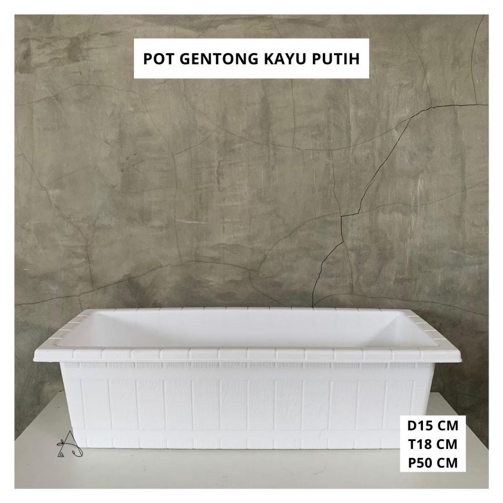 Pot Bunga Panjang Gentong Kayu Putih 50s | Pot Panjang | Pot Tanaman Hias