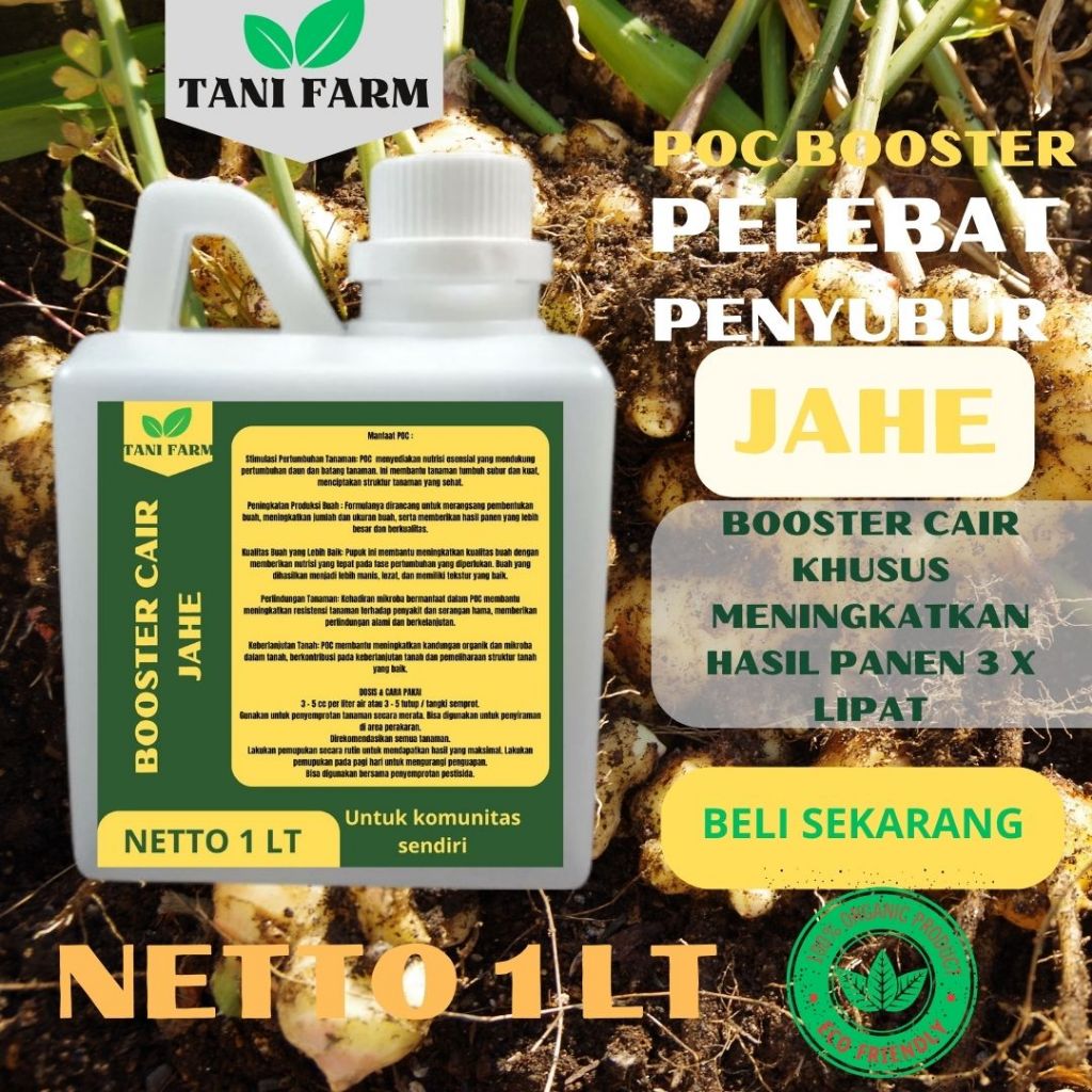 RTF Pupuk Booster JAHE 1LT  Pupuk Cair JAHE Pupuk Semprot Untuk Tanaman dan JAHE Pupuk Ajaib