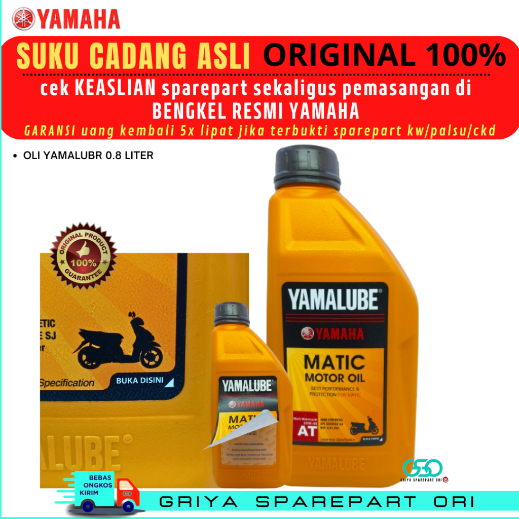 Oli Yamalube Matic Original Asli Yamaha Oli motor matic Original yamalube Oli mesin motor matic yama