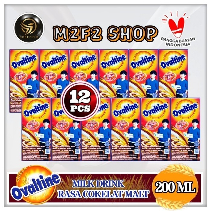 

Ovaltine Milk Kotak UHT Chocolate Malt | Susu Cokelat Malt - 200 ml (Kemasan 12 Pcs)