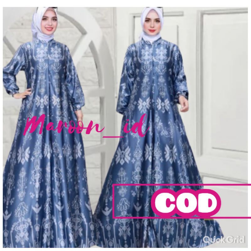 (cod)gamis muslim wanita model terbaru.gamis muslim bahan silk premium.gamis muslim wanita paling di