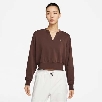 SWEATER CREWNECK WOMENS AS W NSW EVRDY MOD FT OS CREW oversized crop french b