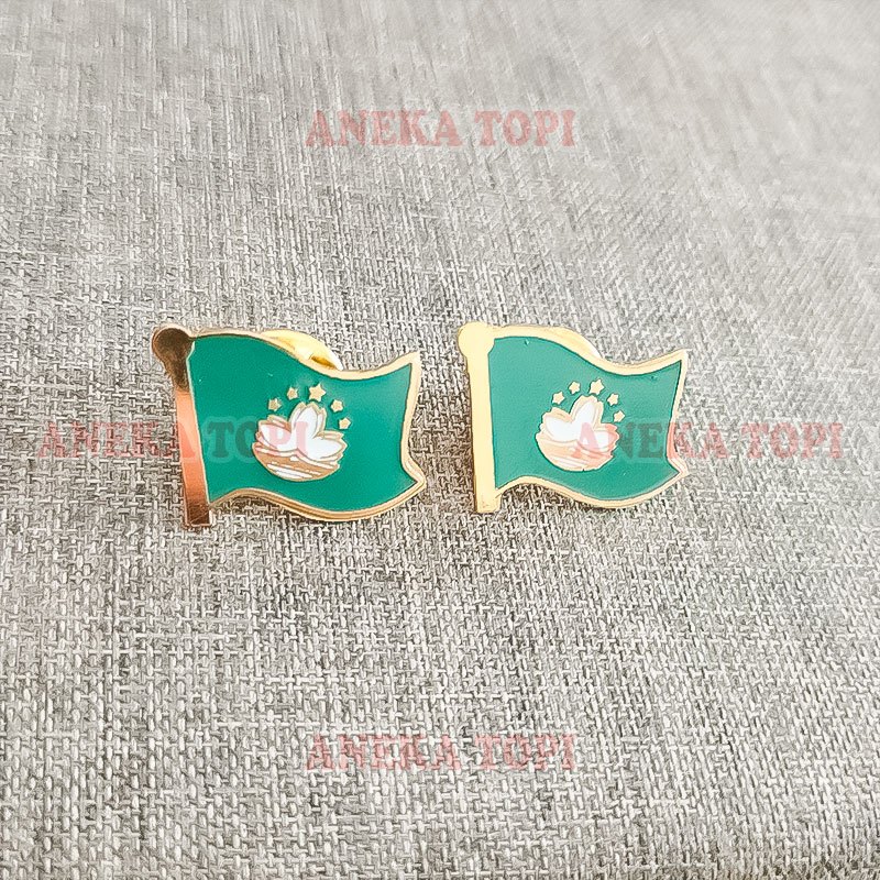 Flag Pin Macau Pin Bendera Macau Pin Bendera Negara Macau - Aneka Topi