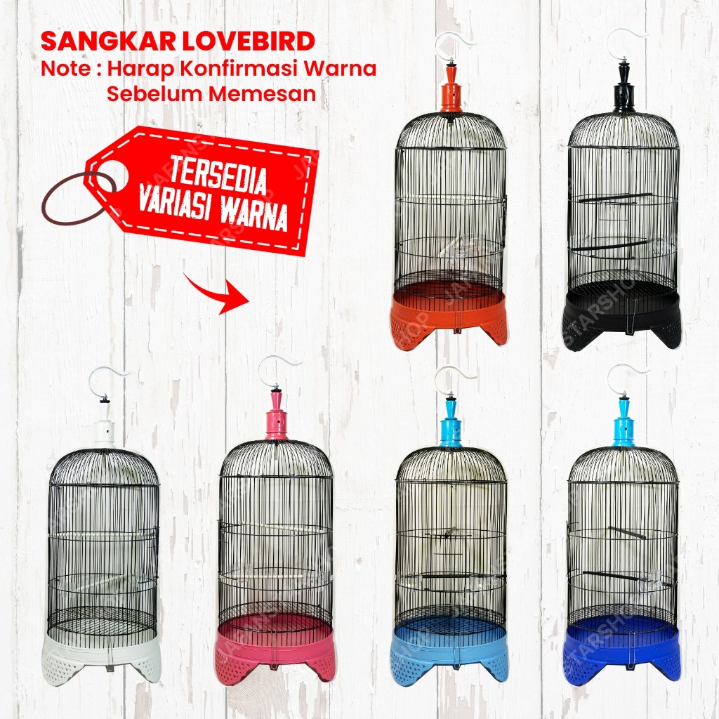 Kandang Love Bird  Sangkar burung Love Bird kenari Parkit 33 Cm Besi Tebal
