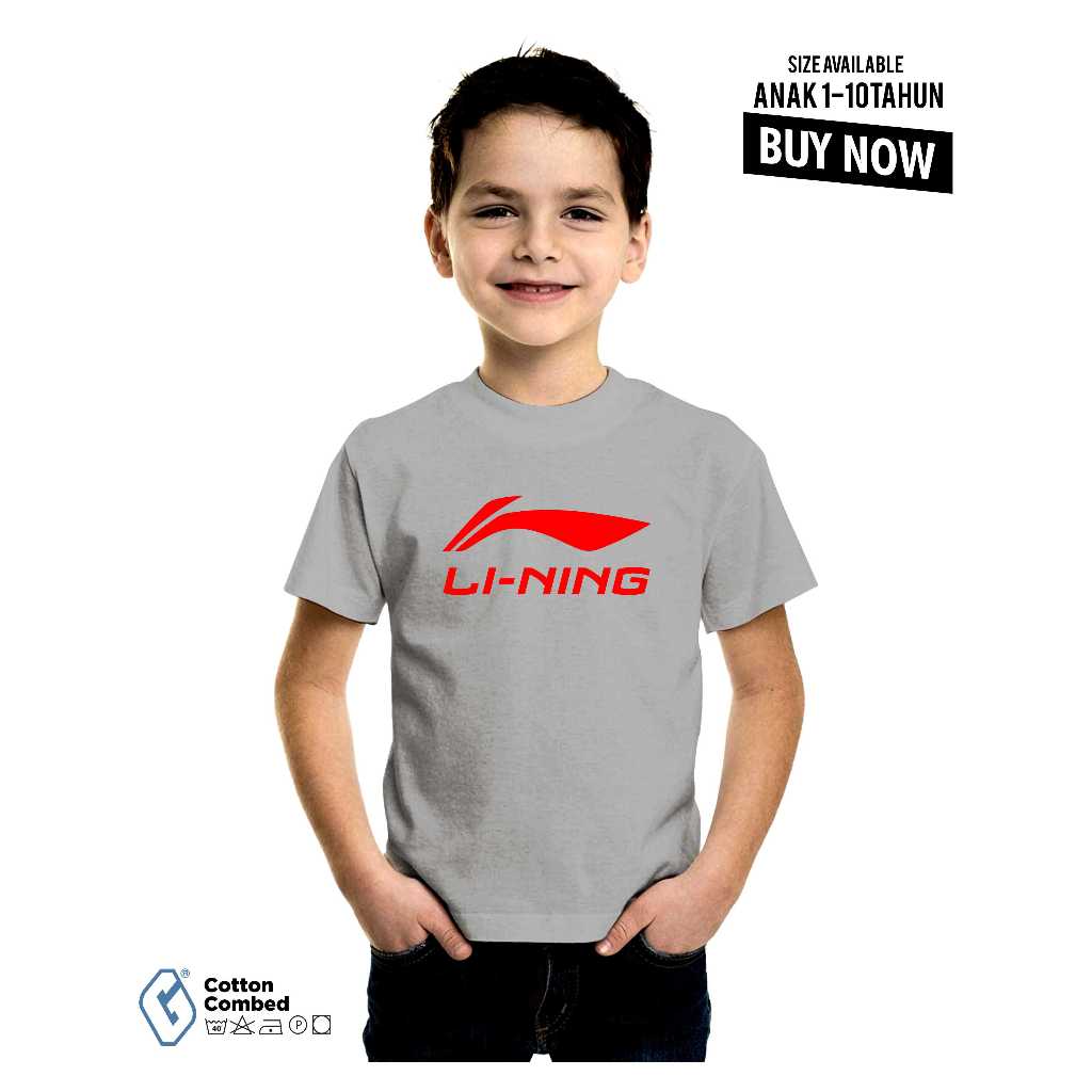 kaos distro anak lining badminton / baju olahraga anak lining