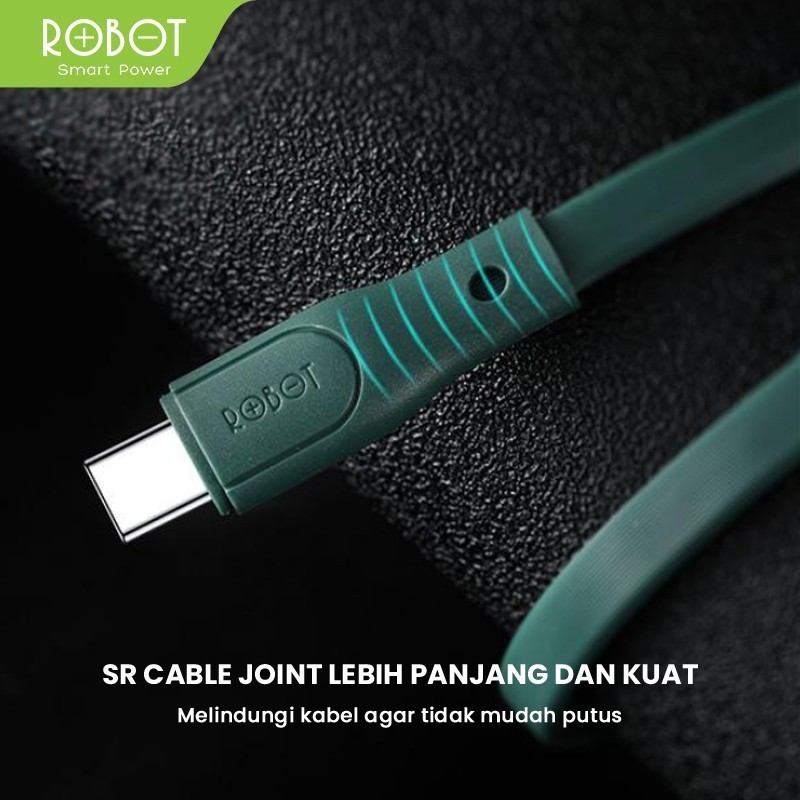 ROBOT Kabel Data Type C RGC100 Kabel Charger Casan HP Quick Charge