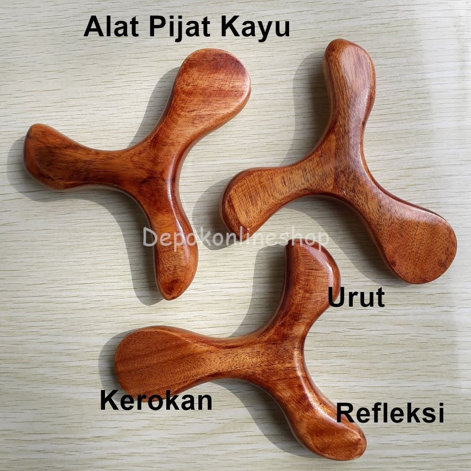 ALAT PIJAT SEGITIGA / ALAT PIJAT KAYU / KEROKAN KAYU SEGITIGA / ALAT PIJAT REFLEKSI / ALAT PIJAT TRA