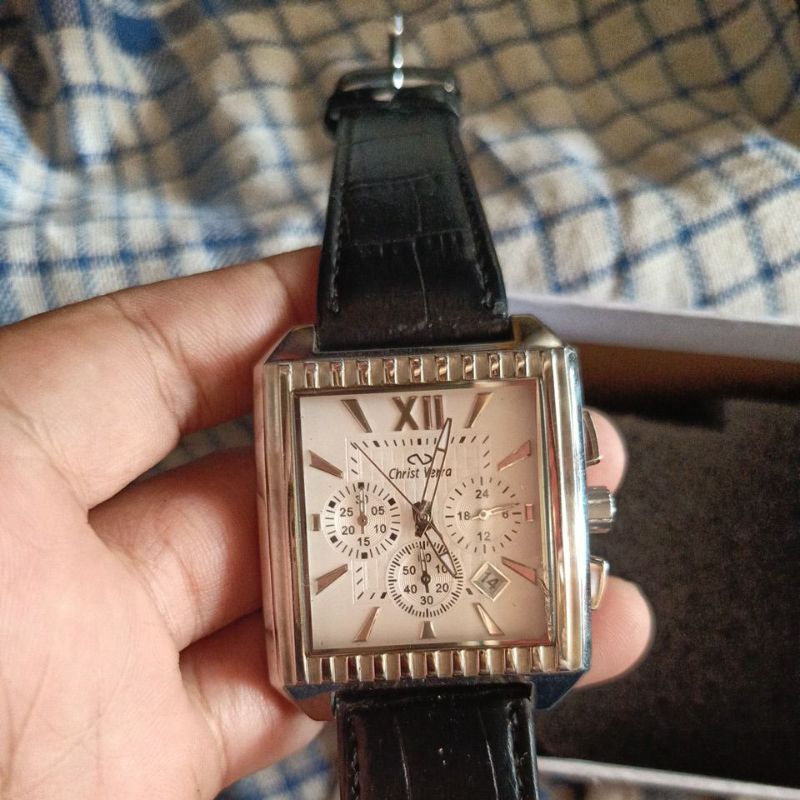 jam tangan kotak Chronograph Christ Verra Preloved second bekas