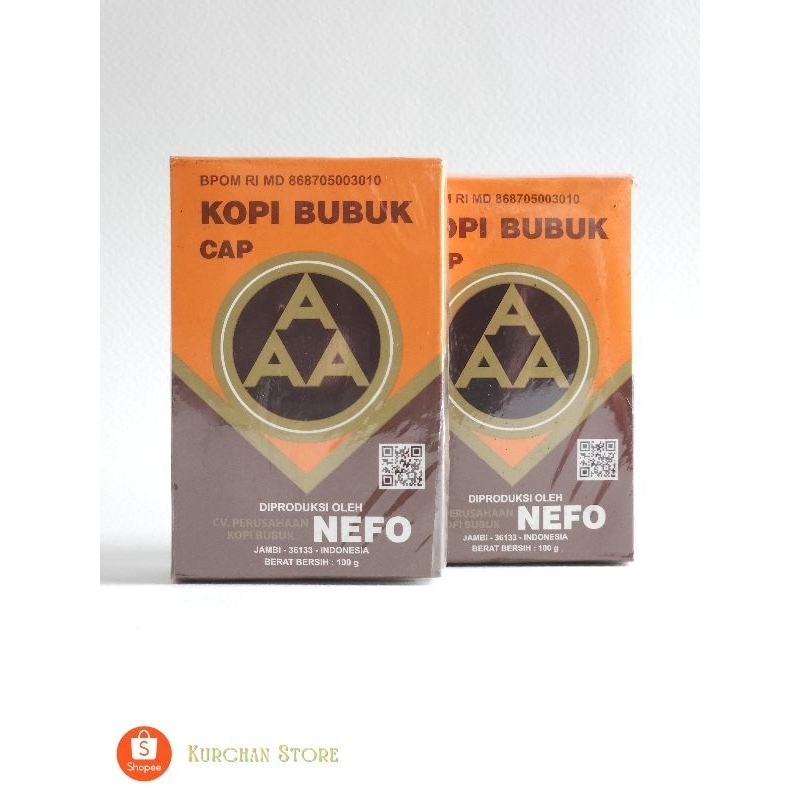 

Kopi Bubuk Cap AAA NEFO Jambi 100 Gram