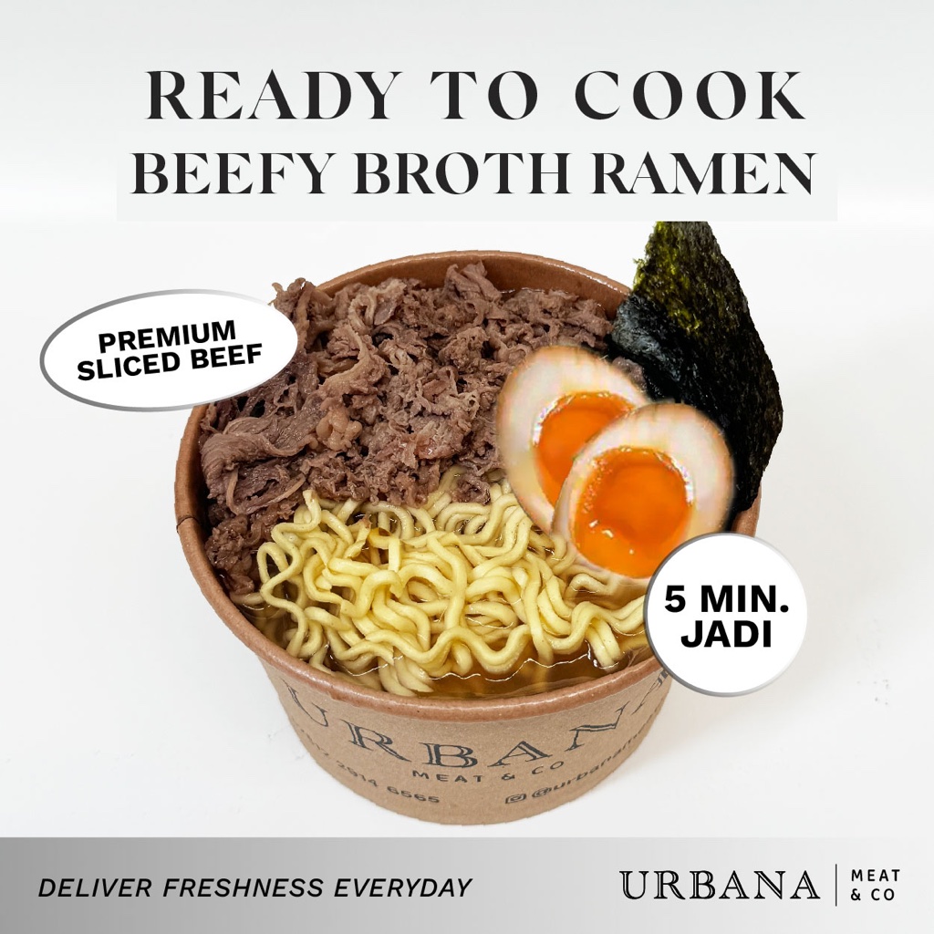 

Japanese Set - Beefy Miso Broth Delight Ramen - Ready to cook, Set siap masak dengan daging & bumbu-HALAL