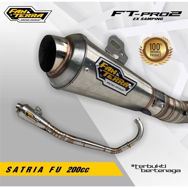 Knalpot FU 200 CC & FU BEBASAN • Type FT-PRO 2 • Ex-Samping