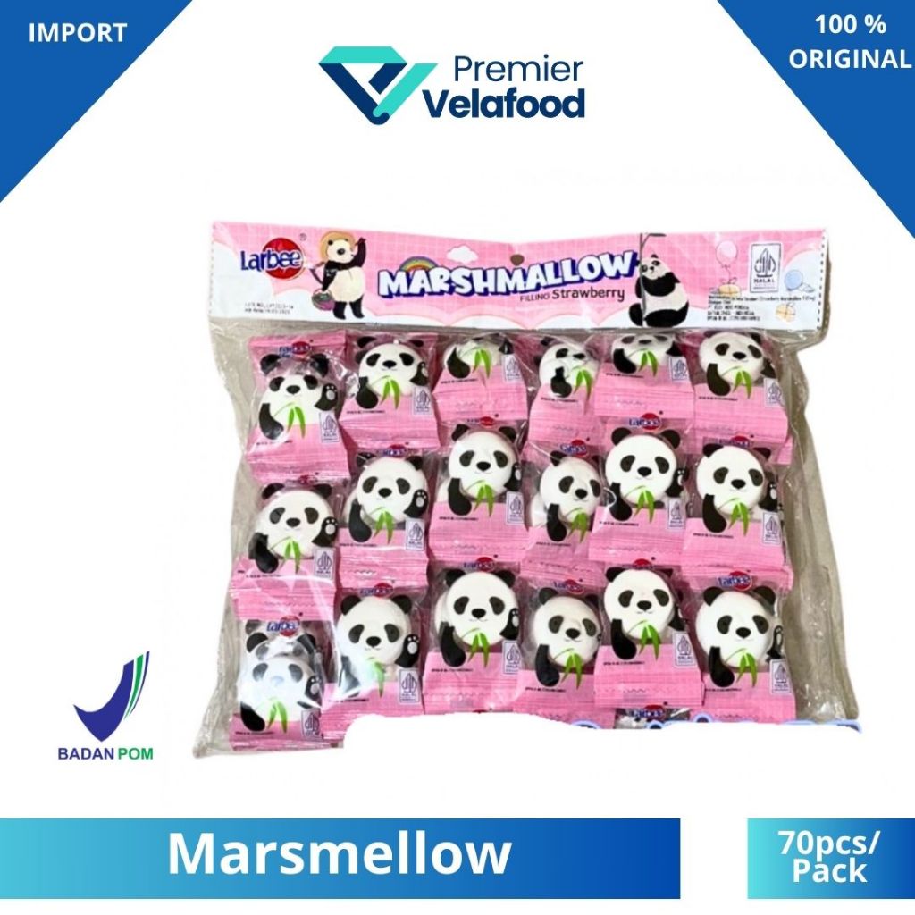 

[HALAL] LARBEE MARSHMALLOW PANDA FILLING STRAWBERRY ISI 70 PCS