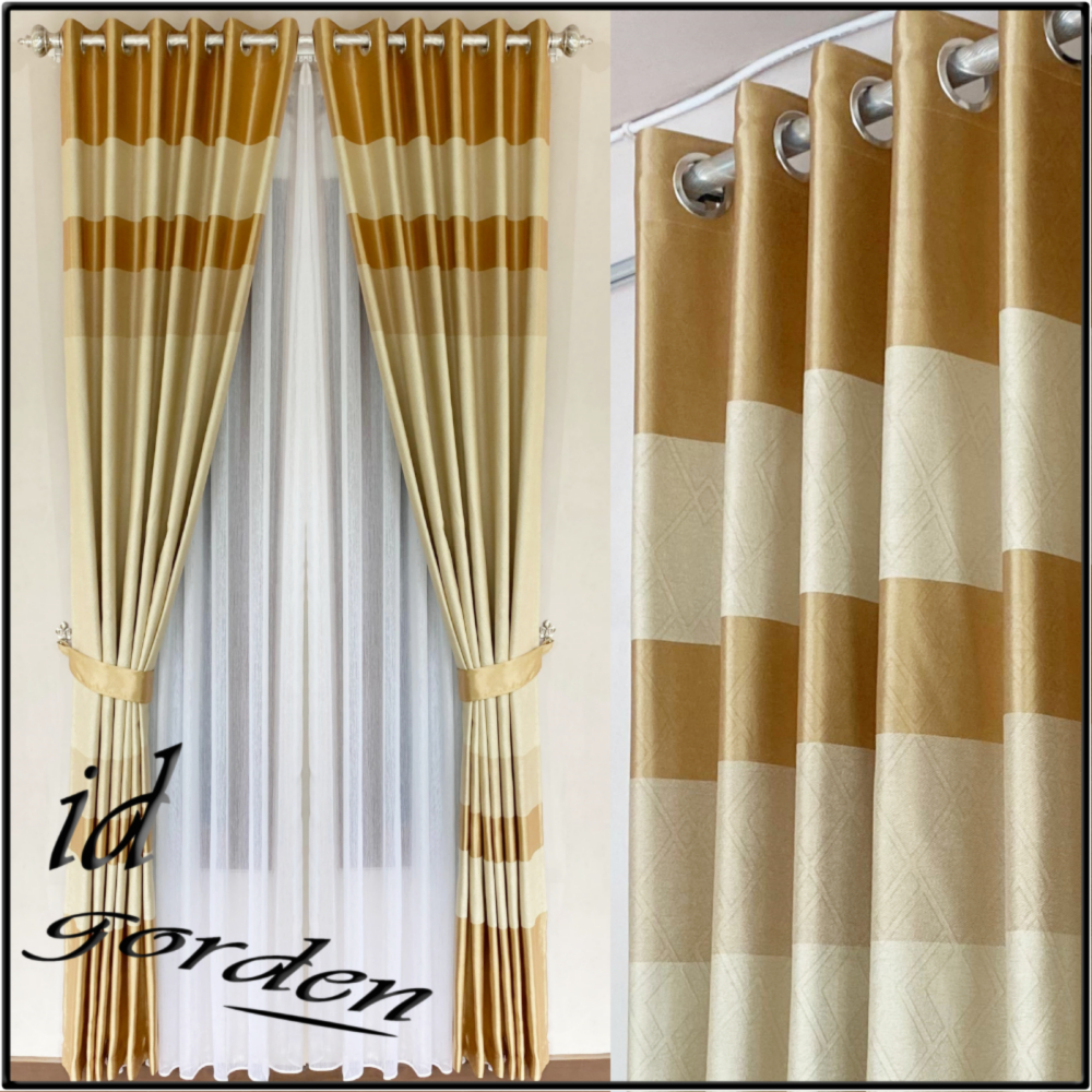 Gorden jendela panjang 2 meter 50 cm pintu tengah ruang tamu kamar tidur aesthetic rumah minimalis b
