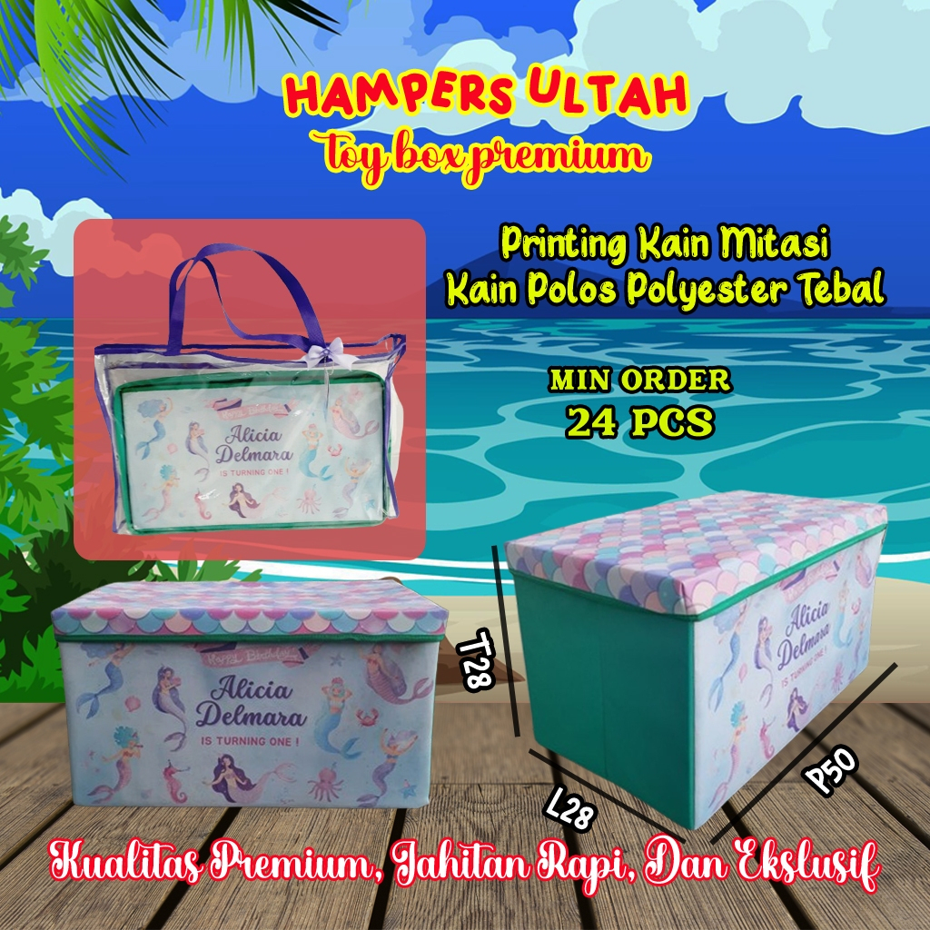 

Hampers Ultah Toy Box Anak Mewah Bahan Polyester Tebal Custom