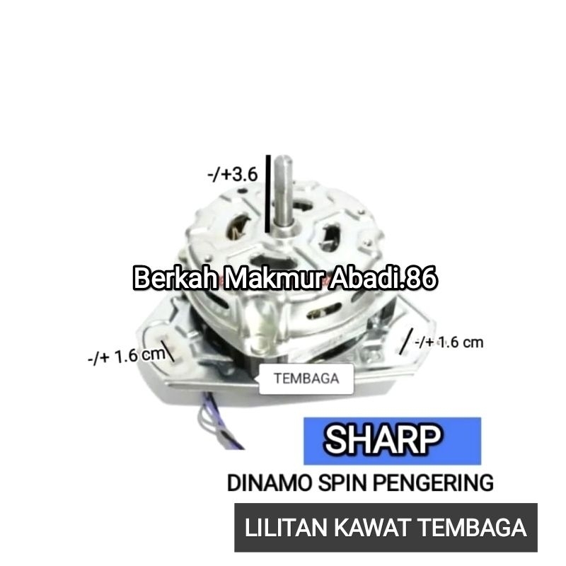 Dinamo Pengering Sharp Tembaga Spin Mesin Cuci SHARP 2 Tabung / Mesin Dinamo Spin Pengering Sharp