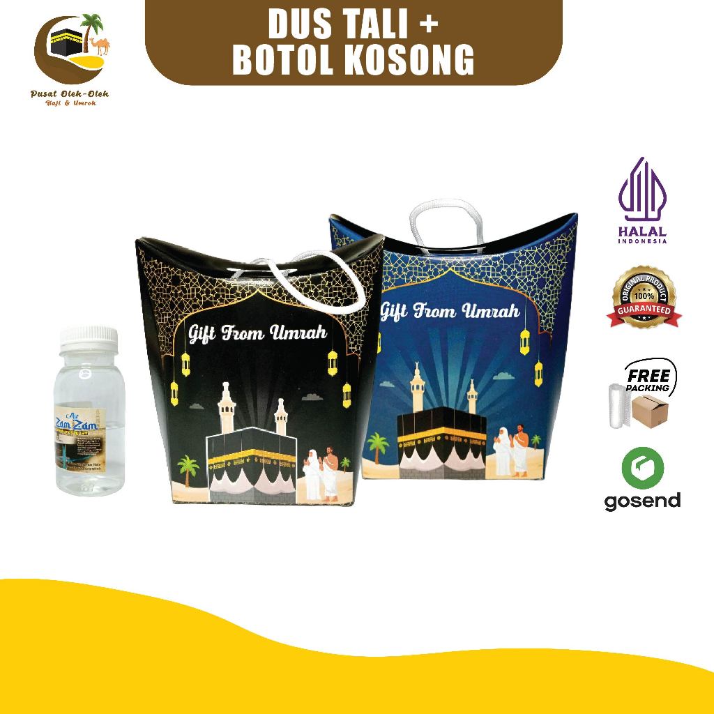 

Dus Paper Bag Tali Dan Botol Kosong - Oleholeh haji dan umroh