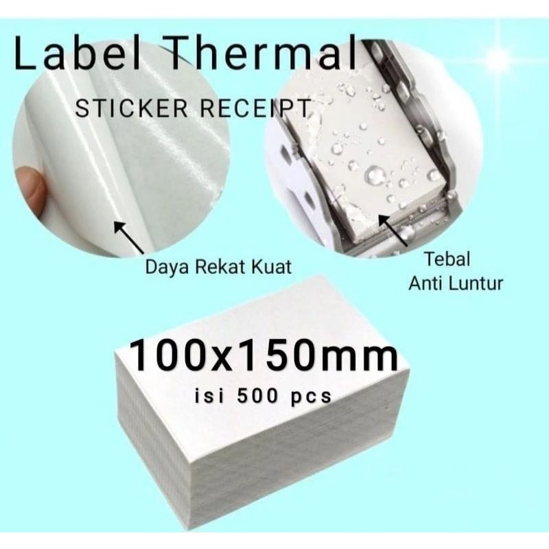 

Kertas Thermal Label Lipat Barcode 100x150 A6 Isi 500Pcs