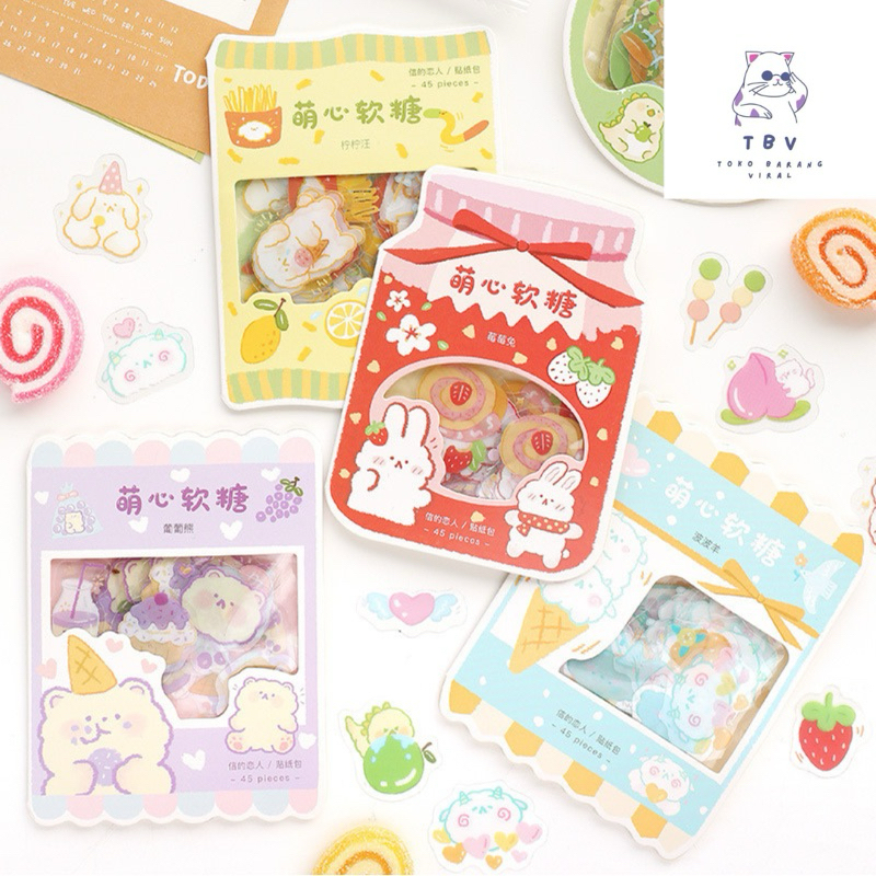 

TBV 45 pcs/bag Lucu Kartun PVC Tahan Air Diary Scrapbooking DIY Stiker Dekoratif STICKER DECO | 45 PCS STICKER DECO | STICKER VIRAL | STICKER KOREA | STICKER BOX