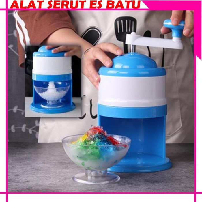 TERMURAH Alat Serut Es Batu Portable Mesin Putar Manual Serutan Es Batu Ice Stone Crusher Shavels