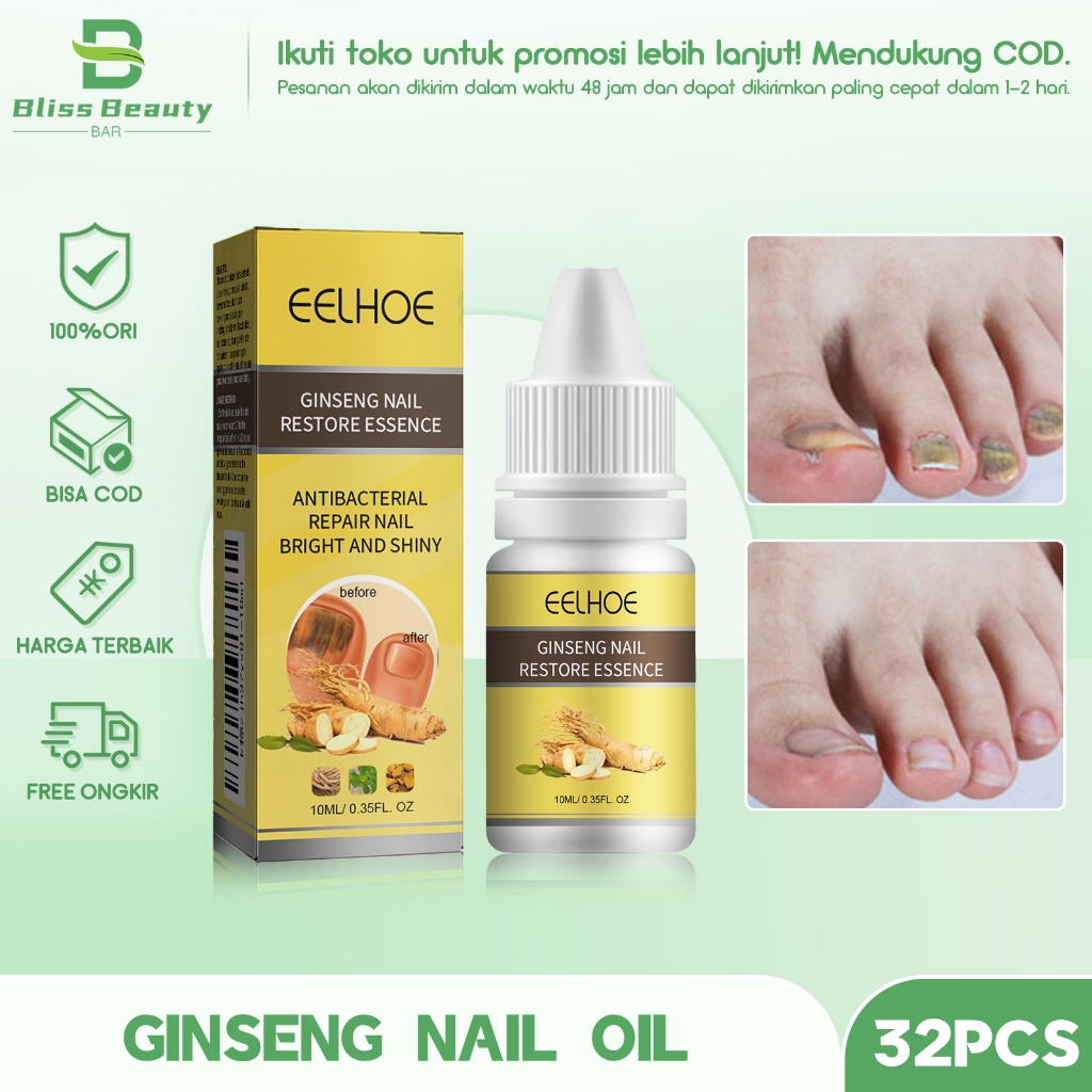 EELHOE Ginseng Nail Treatment Essence 10ml Obat Jamur Kuku Oedo Kuku Obat Perawatan Kesehatan Jamur 