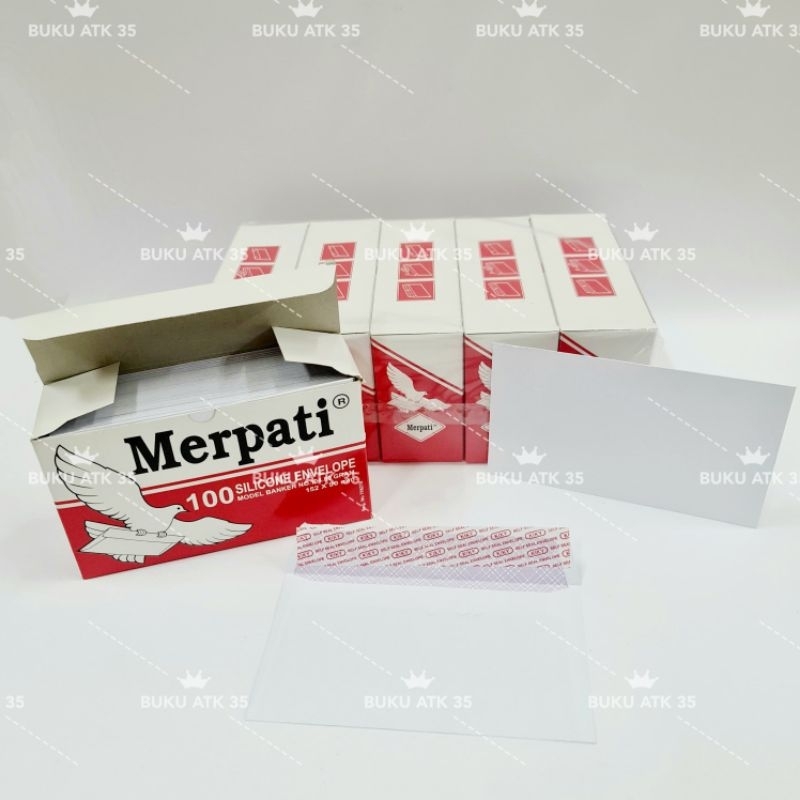 

Amplop Merpati Tanggung Silikon MURAH (tanpa lem) / 5 pak