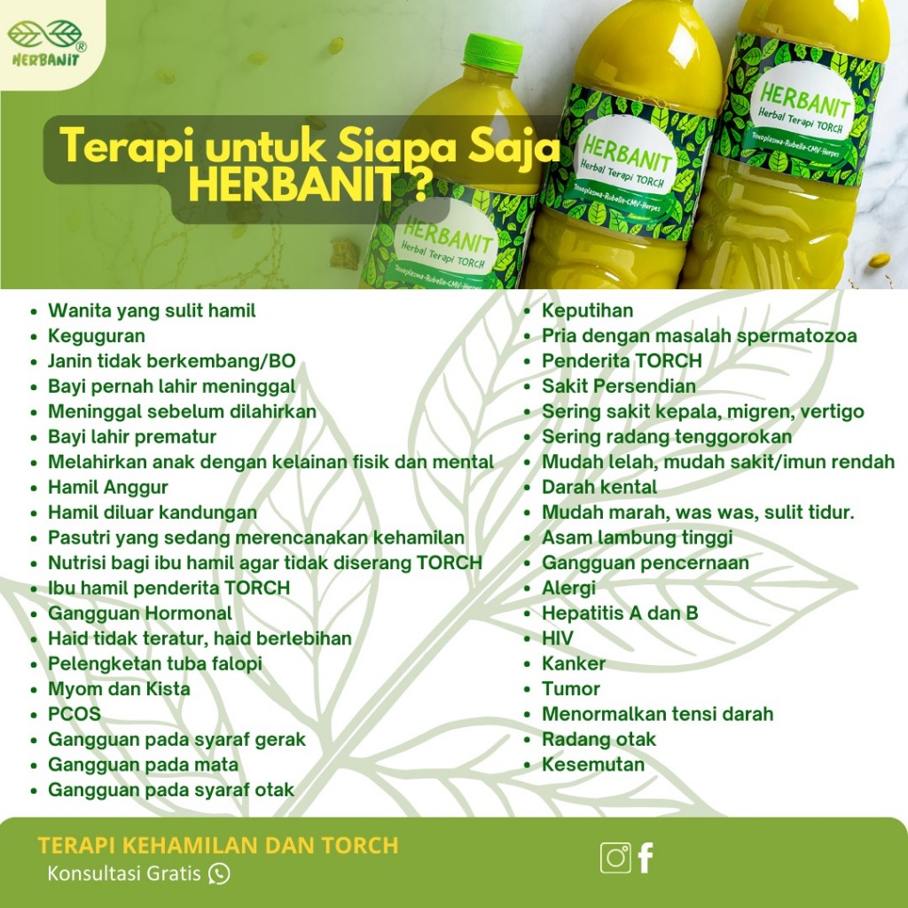 

HERBANIT HERBAL KEHAMILAN DAN TORCH | TOXO | RUBELLA | CMV | HERPES | HSV