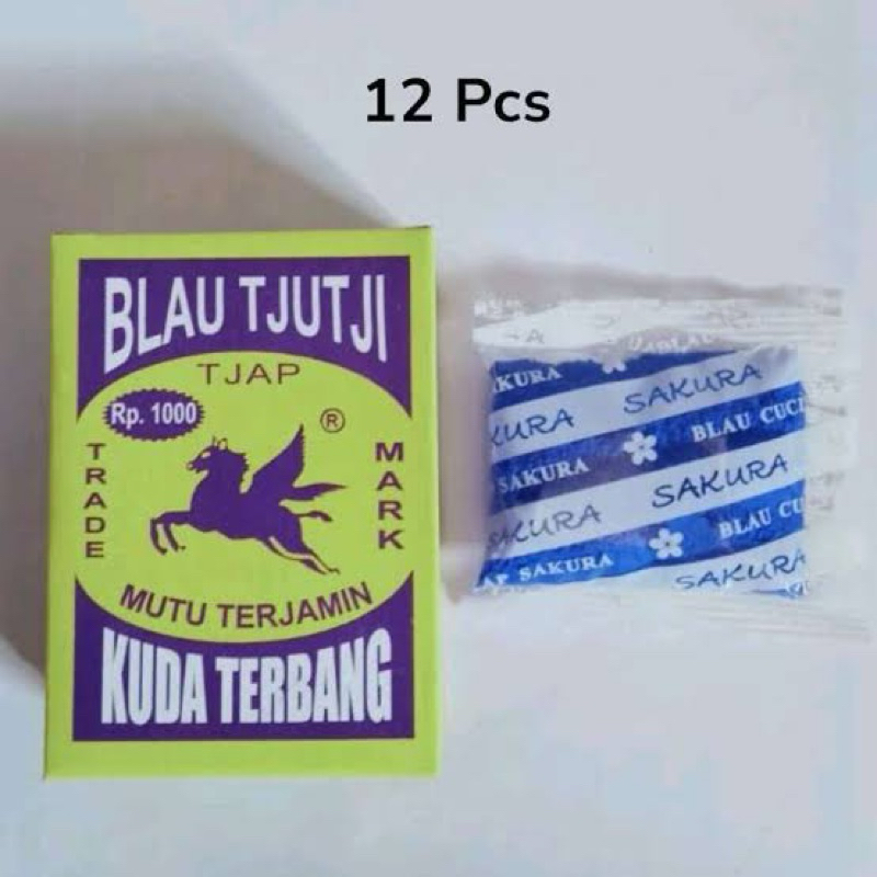 BLAU Cuci Pakaian [1 pack/ 12 pcs] Blao Cuci Pakaian/ blau pemutih pakaian/ Belau Pakaian