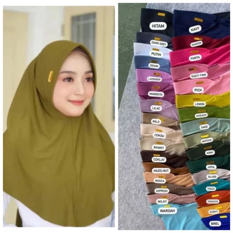 ( 10 HIJAB BERGO SPORT AKRILIK UKURAN M ) HIJAB SPORT JERSEY PREMIUM / HIJAB VOLLY BAHAN JERSEY PREM