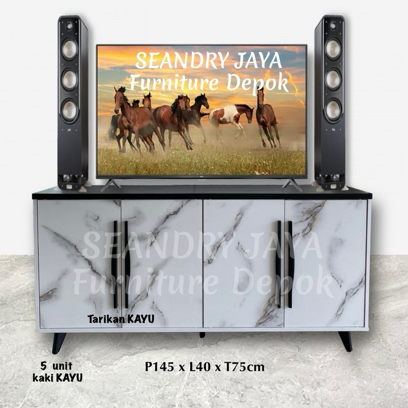 Lemari TV Minimalis/rak rtv/meja/bufet pajangan kecil/promo murah/SEANDRY JAYA Furniture Depok/sawan