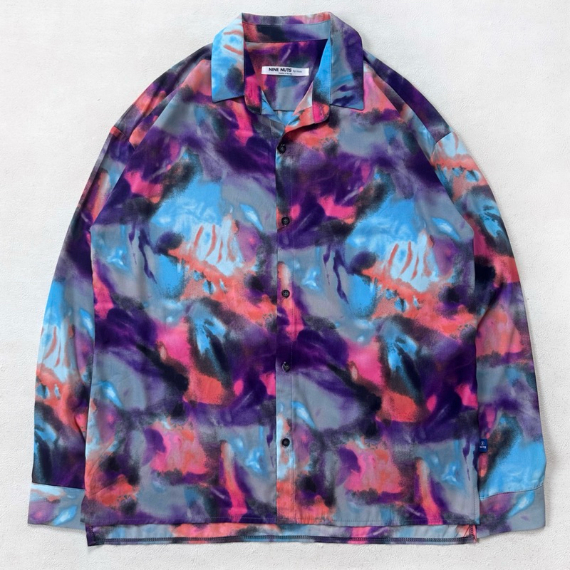 kemeja vintage abstrak tiedye by NINE NUTS