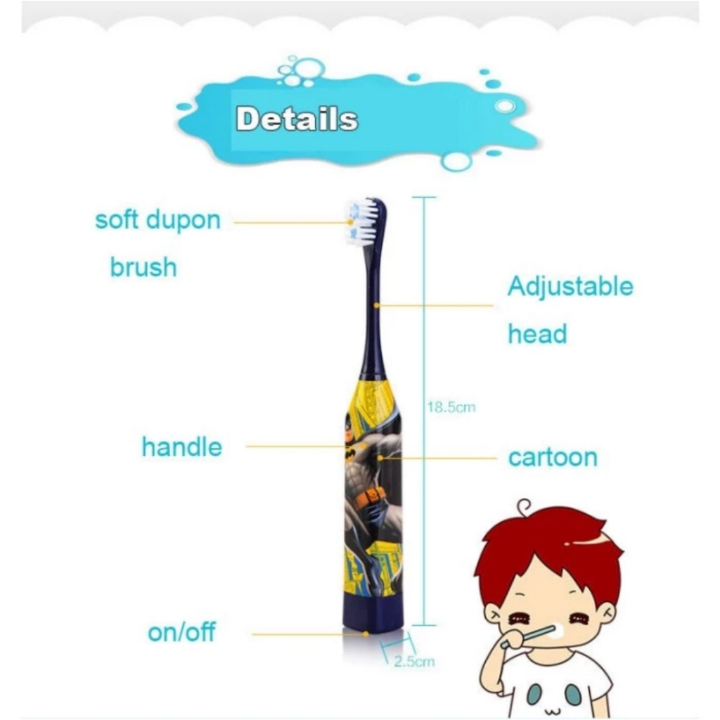 Sikat gigi anak elektrik karakter Electric Toothbrush cartoon 1336