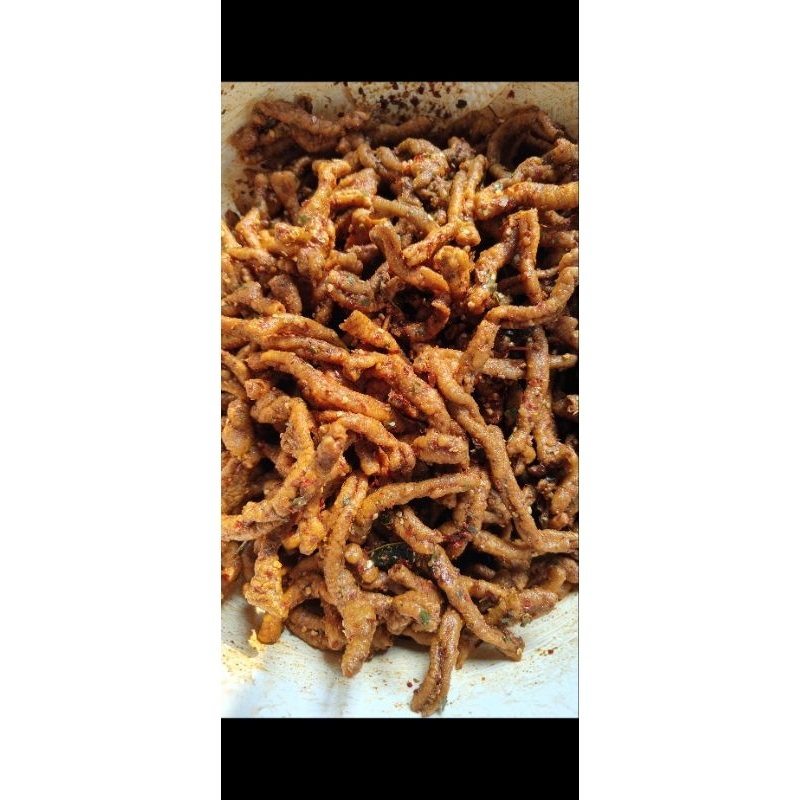 

Keripik usus pedas daun jeruk