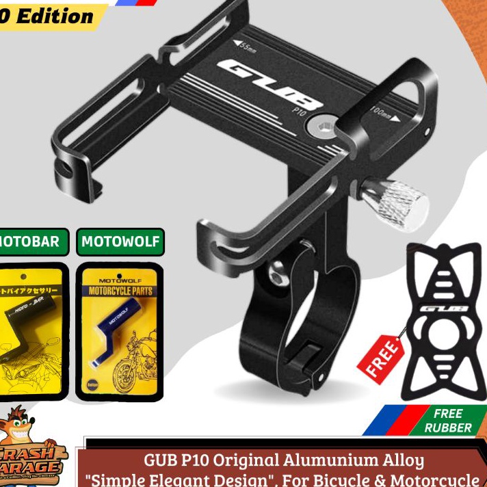 Holder GUB P1 Phone Holder Hp Sepeda Motor GUB Alumunium Alloy T Hp Dudukan Hp Sepeda Motor Gub Hold