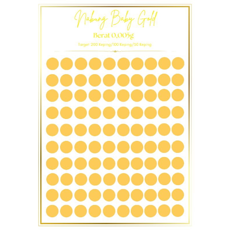 

Buku Tabungan Baby Gold - Buku Target Nabung Emas / variasi 0,001g & 0,005g