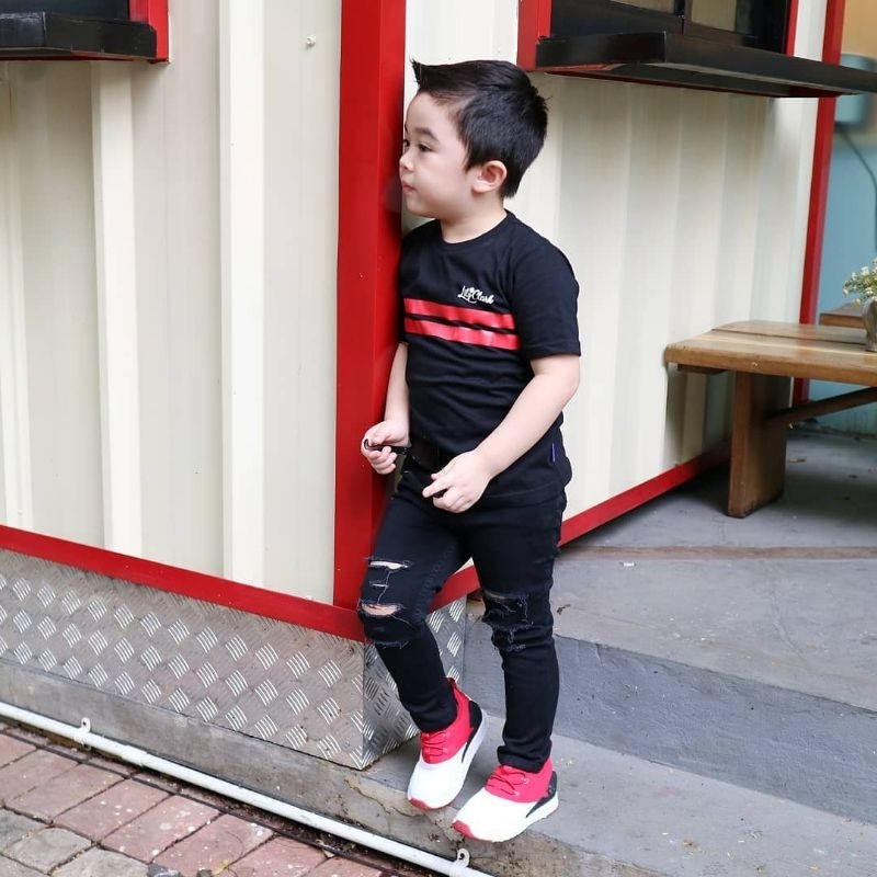 {OYWinsDenim} Celana Jeans Anak hitam Sobek Premium Softjeans Strech Kids Denim Usia 8 Bulan Sampai 