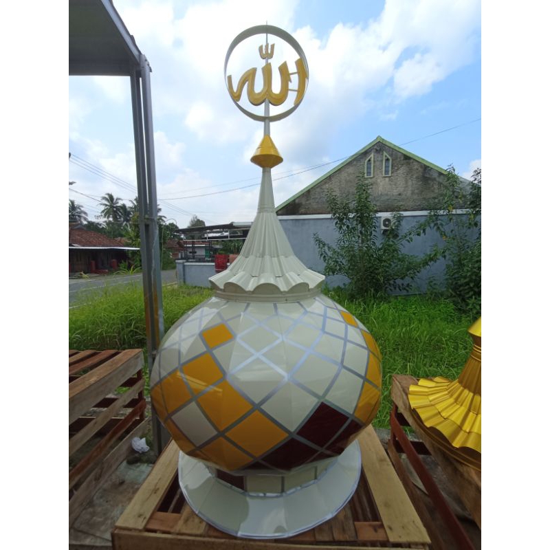 KUBAH MASJID STAINLESS STEEL DEKORATIF 100cm