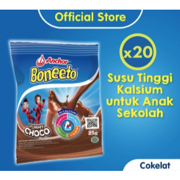 

9.0Boneeto Susu Bubuk Anak Sekolah Yummy Choco 20 x 25g - Nutrisi Pertumbuhan Anak untuk Daya Pikir dan Tubuh Aktif