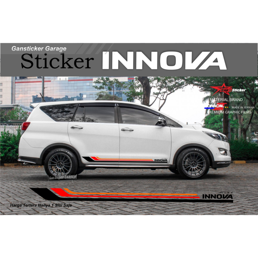 STICKER INNOVA REBORN AKSESORIS TOYOTA INNOVA REBORN