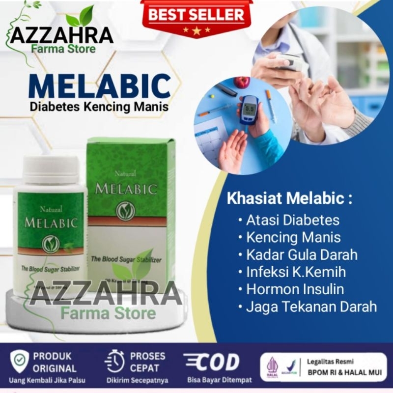 Obat Diabetes Kencing Manis MELABIC Asli Original Obat MELABIC Herbal Obat Diabetes Kencing Manis Am