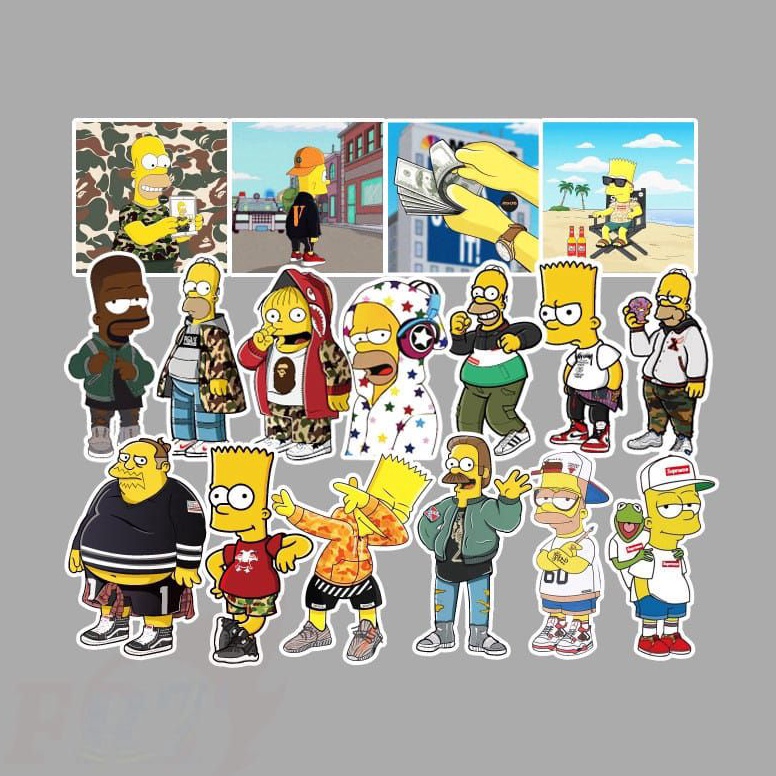 

stiker simpson isi 5 tahan air Berkualitas