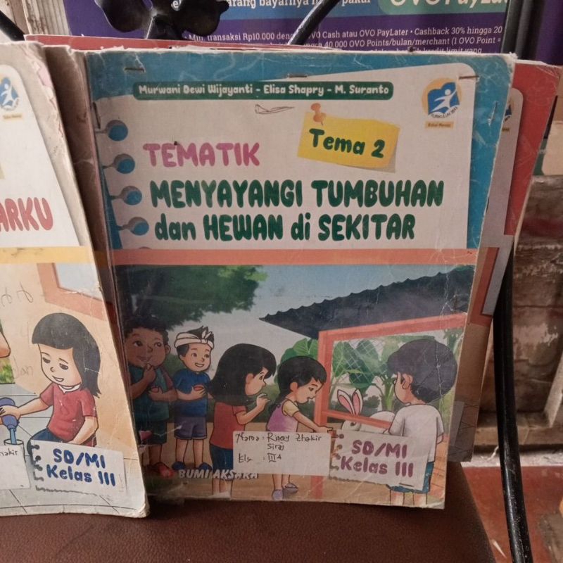 BUKU TEMATIK TEMA 2(MENYAYANGI TUMBUHAN DAN HEWAN DI SEKITAR) UNTUK SD KELAS 3 REVISI K13 PENERBIT B