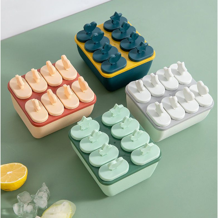 Cetakan Ice Cream 8 Slot Dengan Gagang / Alat Pencetak Puding Agar-agar Jelly Coklat Yogurt Es Krim 