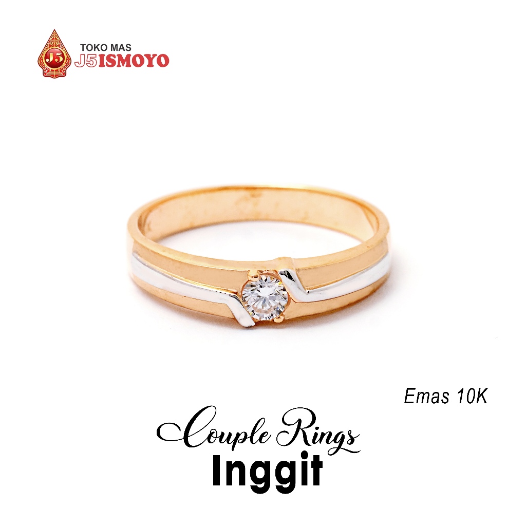 Cincin Emas 10K Inggit (Bisa buat wedding) J5 Ismoyo
