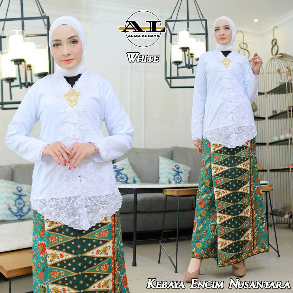 NEW Adinda Atasan Kebaya Encim Motif Bordir Atasan KEBAYA ENCIM LENGAN PANJANG BORDIR SENADA KATUN S