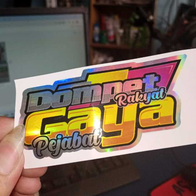 

sticker Hologram Vinil / Stiker Dompet Rakyat Gaya Pejabat / Anti air