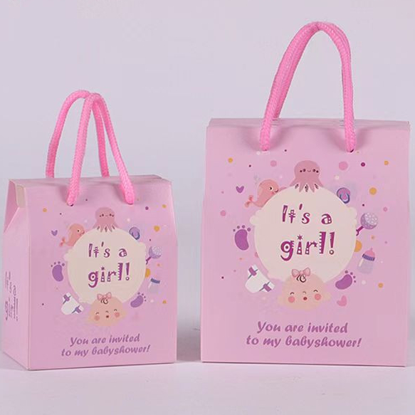 

PAPER BAG GOODIE BAG TAS SNACK SOUVENIR KADO PESTA ULANG TAHUN ANAK MOTIF ITS A BOY ITS A GIRL